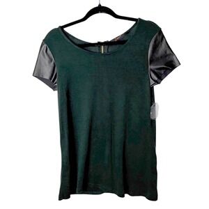 Dex Forest Green + Black Full Zip Back‎ Top Small Dark Academia Goth Goblincore